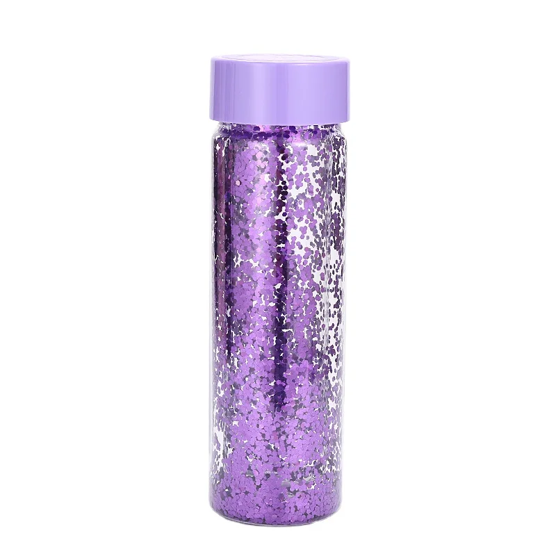 

High Quality 500ml drinking water bottle with glitter Sport Plastic Water Bottles Tritan, Customized color