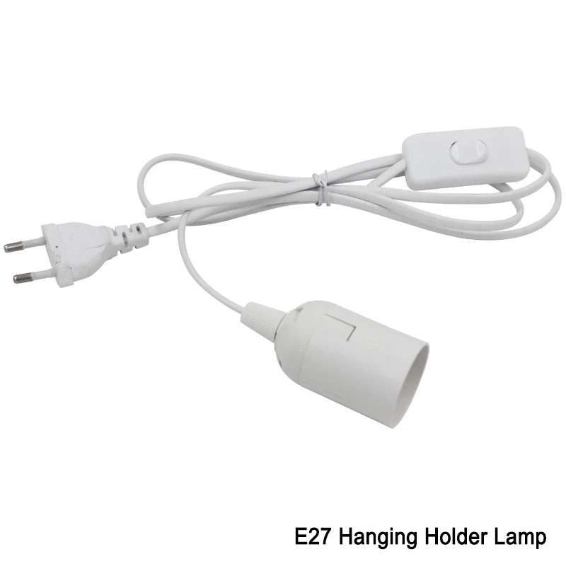EU Plug US Plug Lamp Holder Lamp Base Electric LED Bulb 220V E27 Light Copper OEM Customized Style Part  E27 String Cord Cable