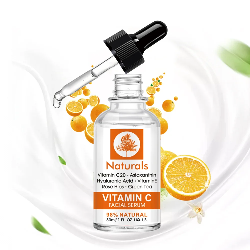 

natural vegan vit c lightening brightening private label organic anti aging face skin care whitening vitamin c facial serum
