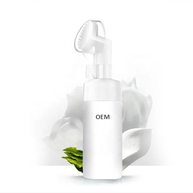 

High Quality Herbal Gentle Formula Face wash Deep Cleansing Foaming Facial Cleanser with Brush 150ml