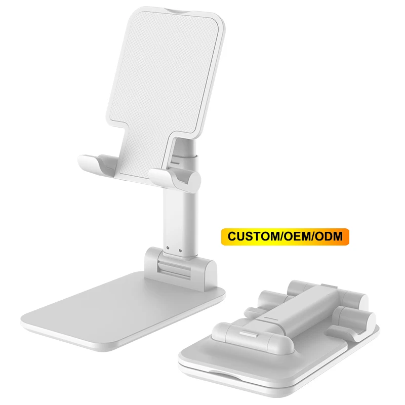 

Free Shipping 1 Sample OK Universal Desk Mobile Phone Bracket Stand Foldable Desktop Phone Holder For Tablet Custom Accept