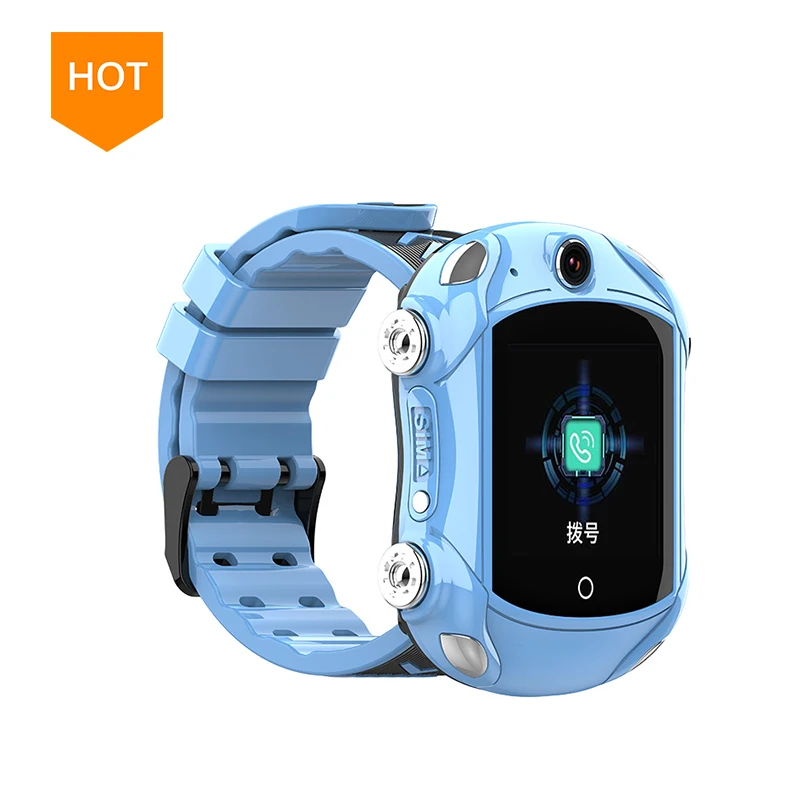 

AI intelligent voice function waterproof face recognition GPS Precise positioning children smart phone watch wristwatch, Red blue black orange