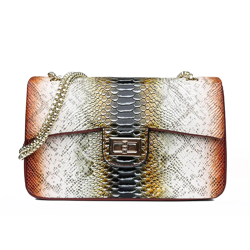 

New design lady snakeskin casual crossbody bag