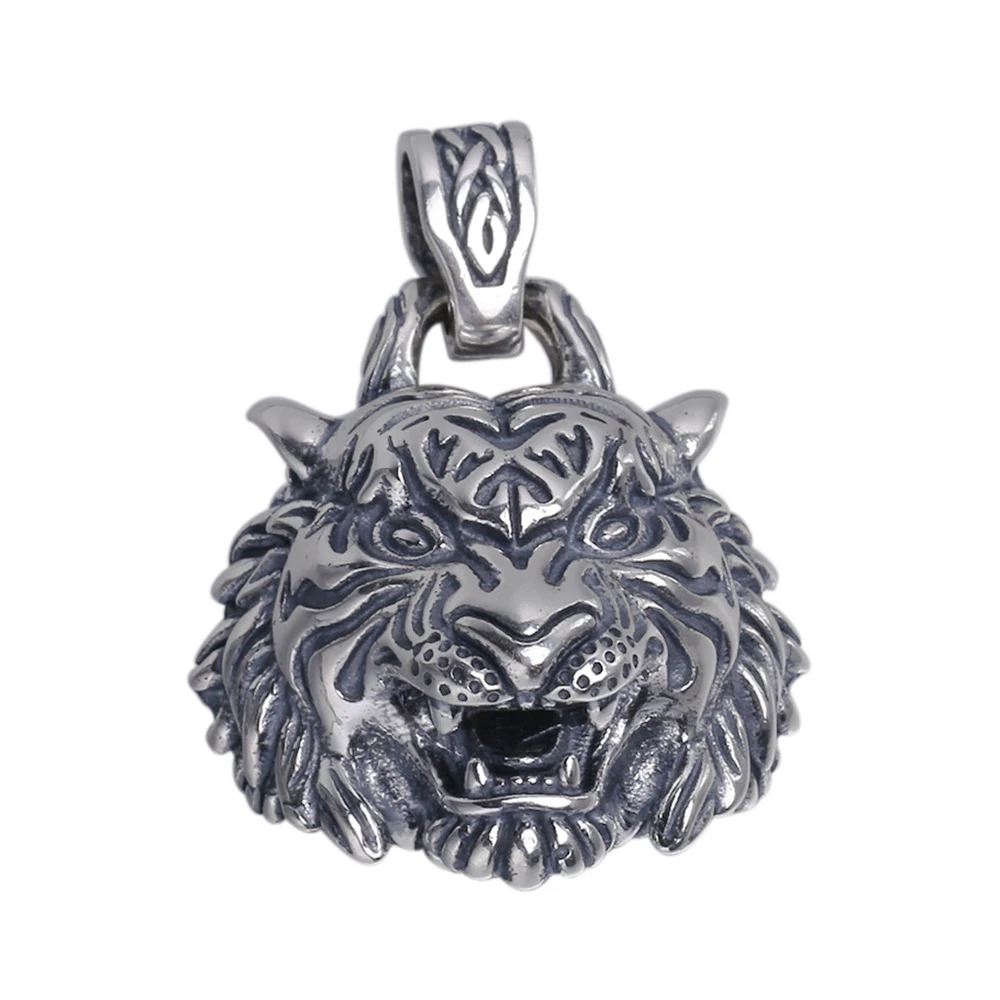 

925 Sterling Silver Pendant Tiger Dragon Dog Hannya Head Vtinage Thai Silver Zodiac Tags Pendants For Men And Women