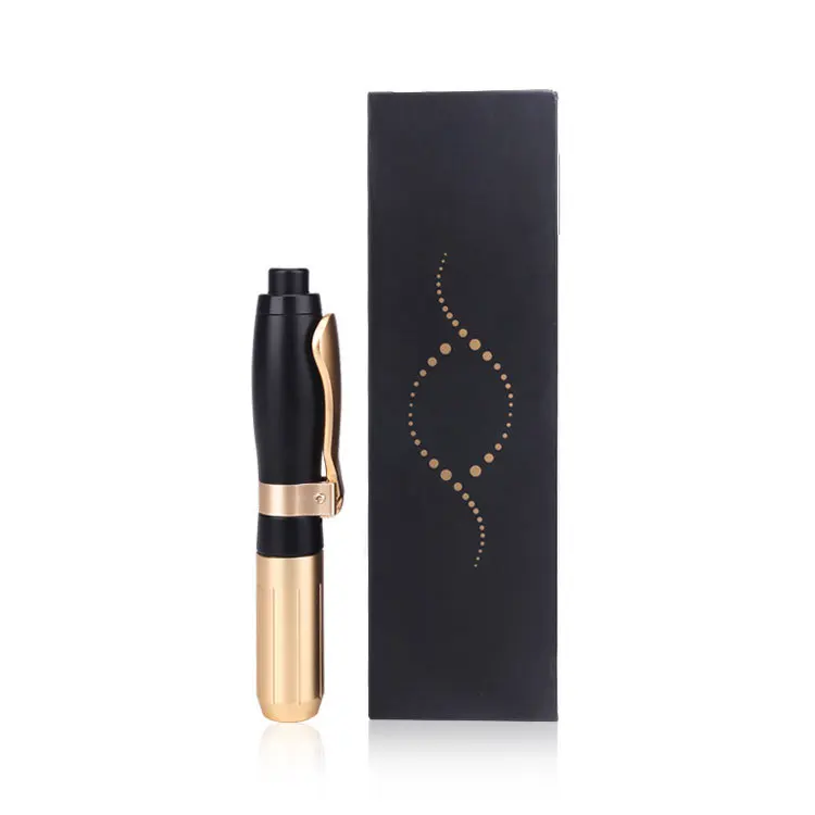 

high quality Needle free Hyaluronic acid lip injection anti wrinkle face pen no pain pen double ampoule type black gold