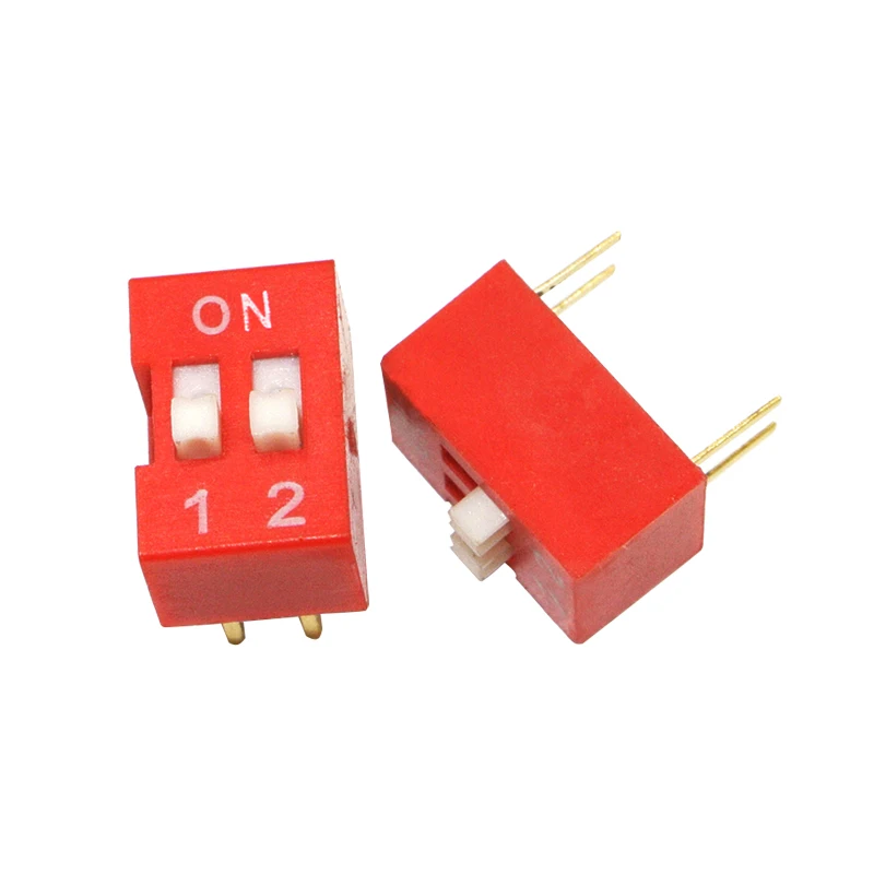 5 PCS Slide Type Switch Module 2.54mm 8-Bit 8 Position Way DIP Red Pitch NEW