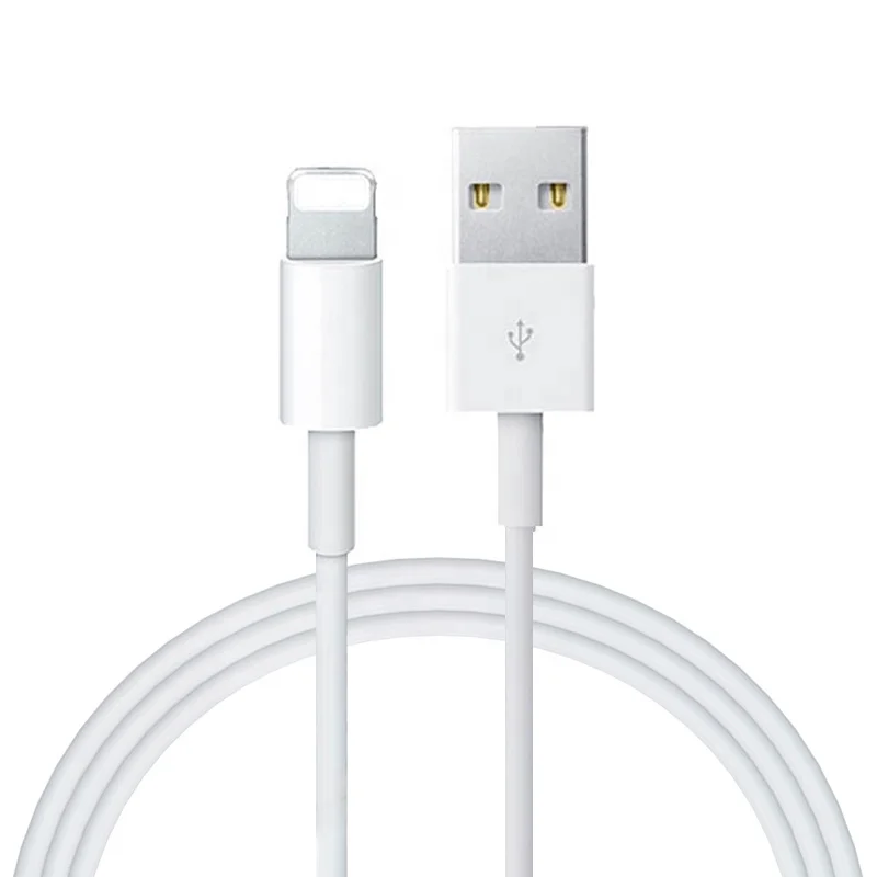 

High Quality TPE Customized 1M Fast Charging Transfer Data Line USB Data charger Cable for iPhone 7, White