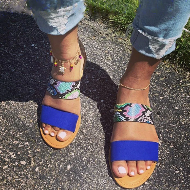 

Beautiful Summer Casual Fashion Outdoor soft Slippers Bohemian Casual Beach Ladies women sexy casual flat women's shoes sandals