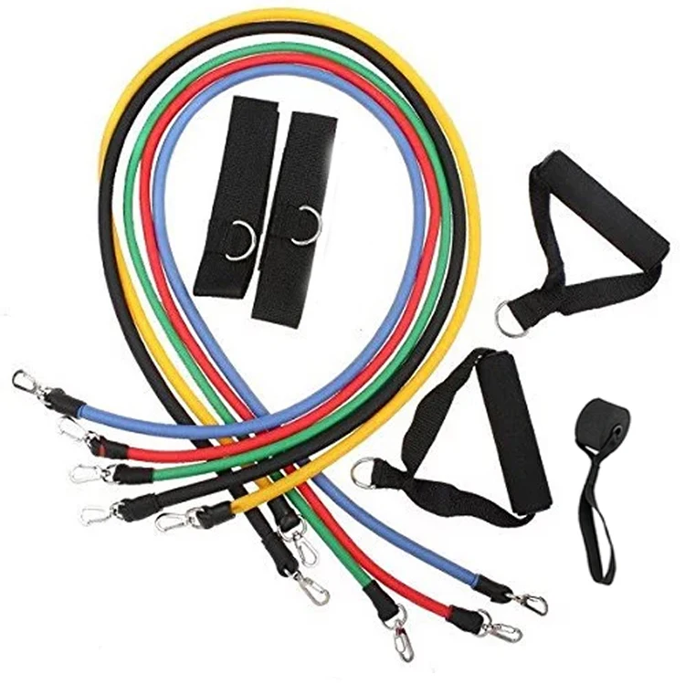 

Workout Training 11 Pcs Exercise Resistance Bands Tube Set For Sports Lovers, Custom color