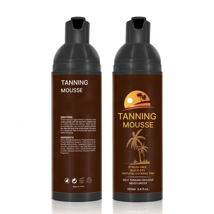 

30Ml Natural Organic Sunless Tanning Lotion Skin Sunburn Tanning Mousse Bottle