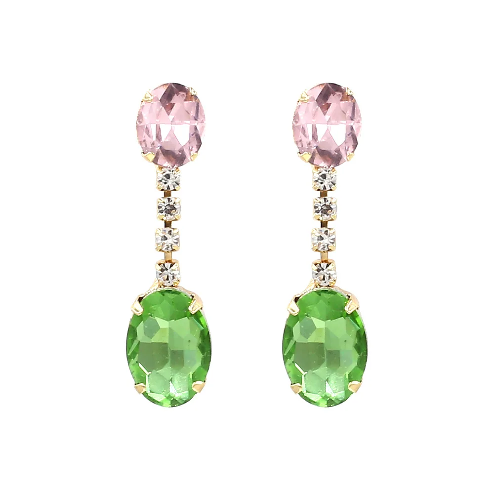 

Exquisite ZA Crystal Drop Dangle Earrings Shiny Water Drop Rhinestone Statement Earrings (KER487), Same as the picture