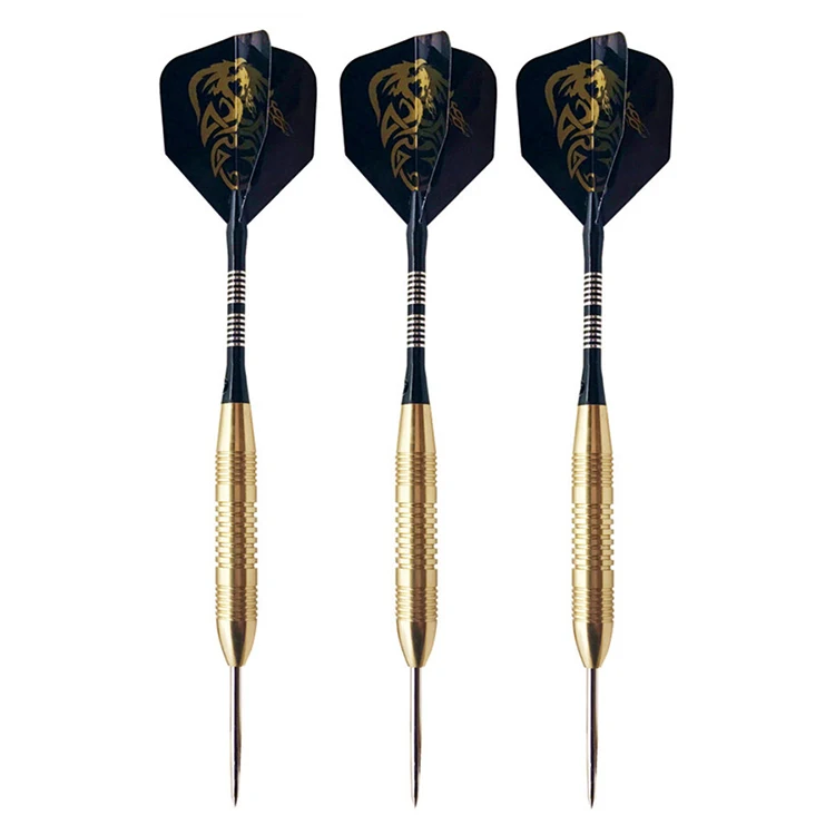 

Wholes 23g Brass Barrel Darts Case Set Darts accessories Indoor Sports Custom OEM Logo Professional Steel Tip Darts, Black