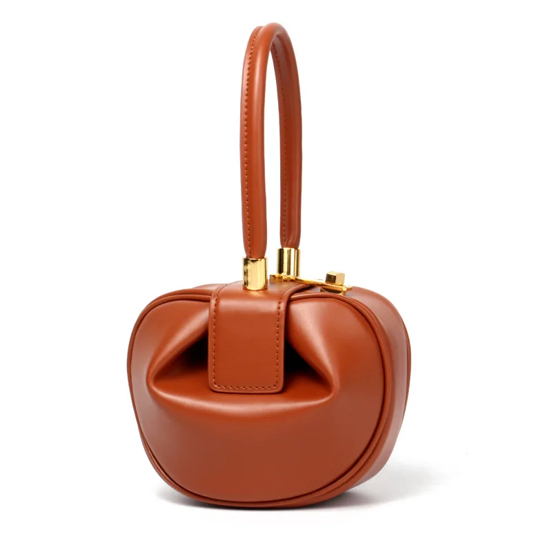 

Famous Brands Custom Dumpling Bag Women Handbags Genuine Leather Hand Bag For Lady, As picture