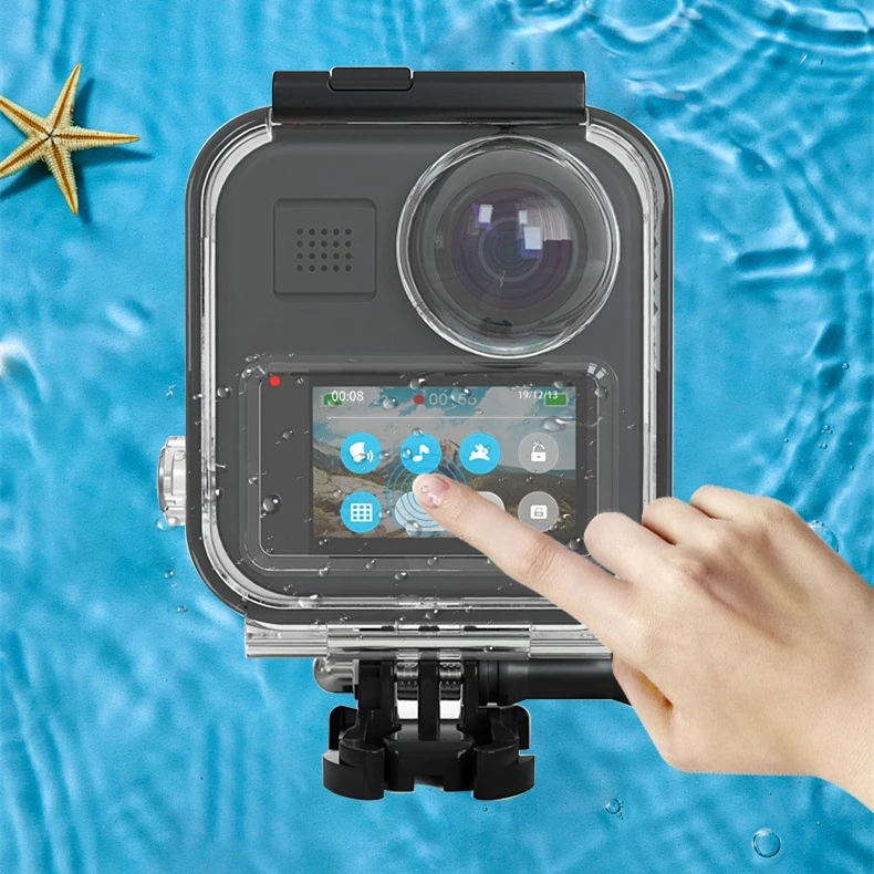 

Action Camera Accessories Touchable 20M Underwater Waterproof Dive Diving Housing Case for GoPro Max 360 Degree Digital Camera