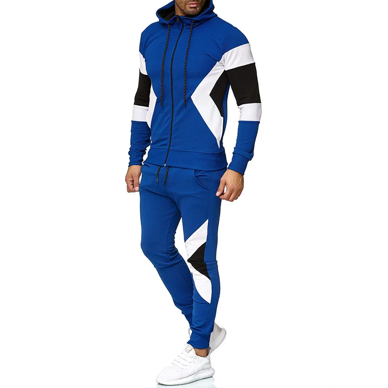 Sets Tracksuit Men Autumn Winter Hooded Sweatshirt Drawstring Outfit