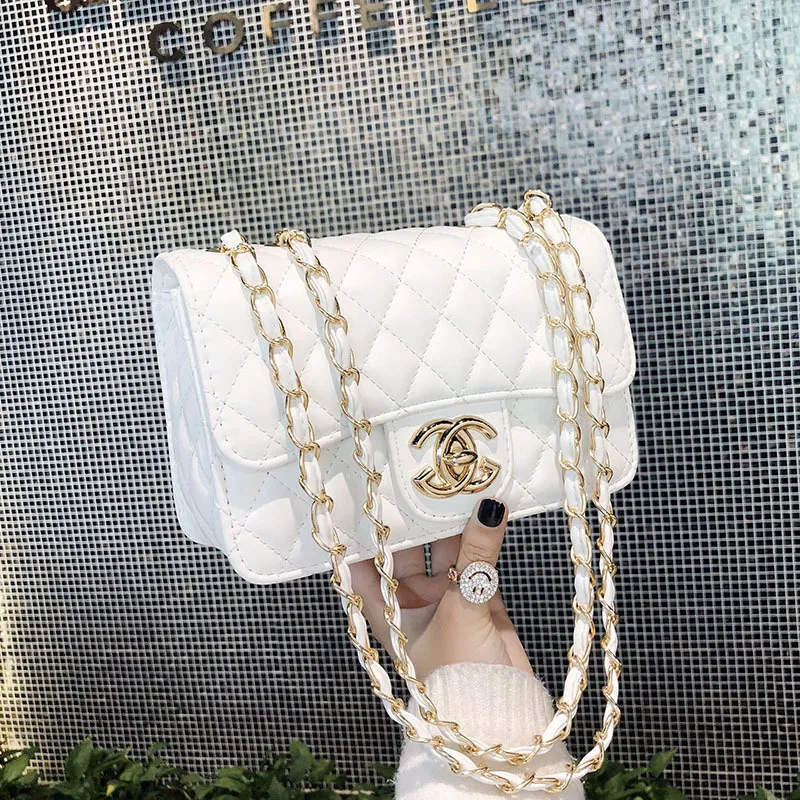 

Bag Women 2021 New Style Diamond Chain Lady Handbag Shoulder Messenger Bag Small Fragrance Source Factory Set Wholesale Mini Lux