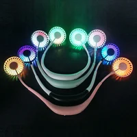 

Hands Free Portable Neck Fan Personal Rechargeable Mini USB Fan with LED Light