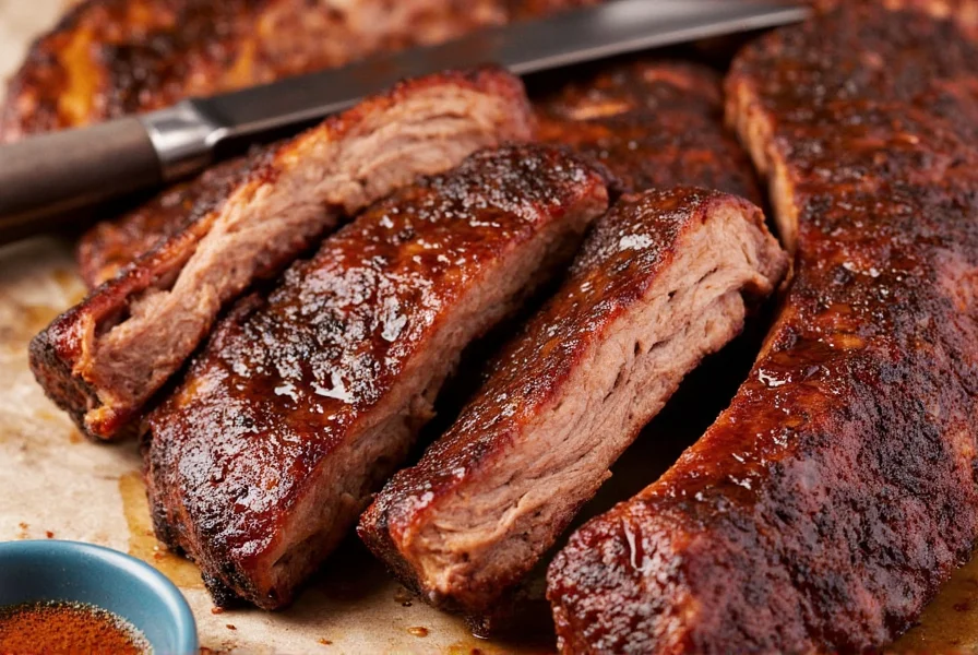 Grilled ribs with sauce dripping