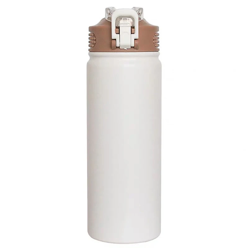 

750/530Ml Thermos Mug With Straw Stainless Steel Lid Insulation Straight Cup Thermal Water Bottle Sports Vacuum Flask