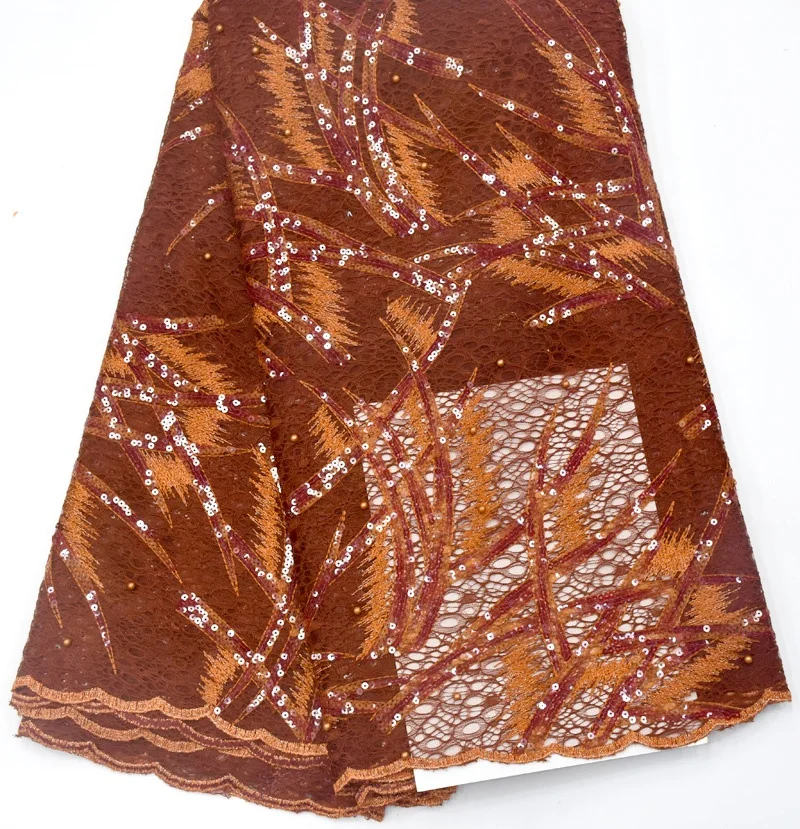 

Super quality bridal material embroidery lace fabric sequins african, Accept customized color