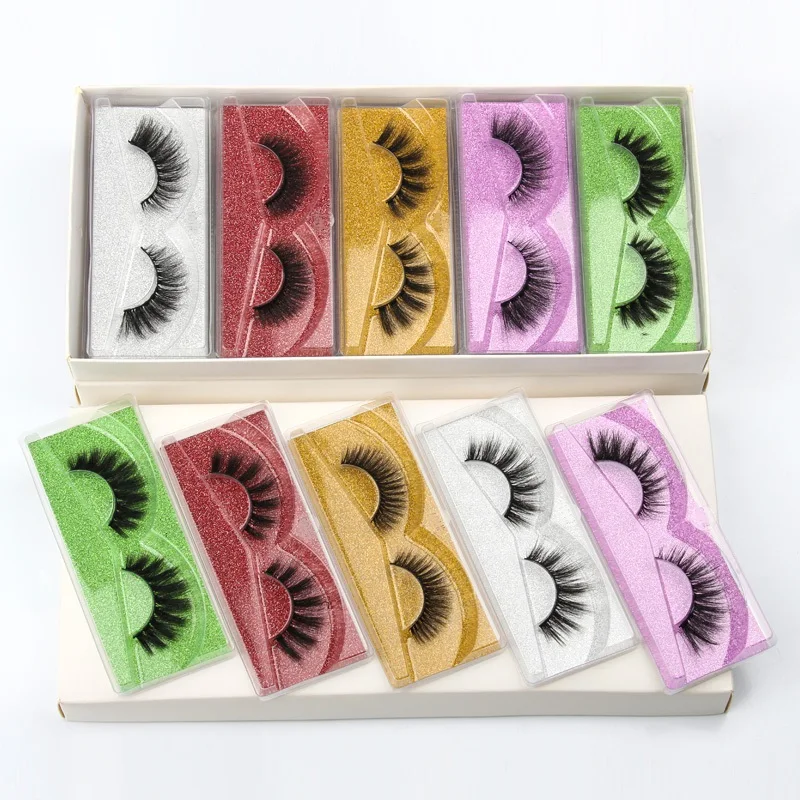 

Private label 1 pair false natural long eye silk lashes wholesale eyelash packaging box vendor vendor, Natural black