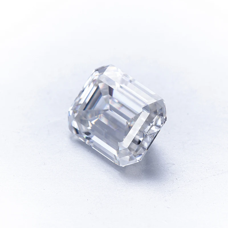 

Emerald Cut white Loose Gemstone moissanite diamond gem stone for moissanite ring