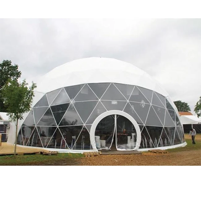 

20m Big Commercial Exhibition Event Geodesic Dome Tent For Sale, White,red,yellow,optional