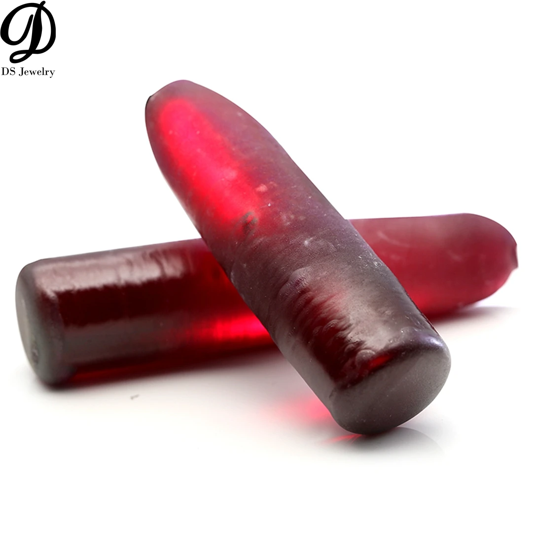 

Synthetic raw material red corundum rough ruby 8# uncut corundum