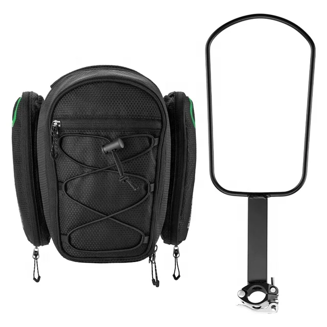 

Bike Rear Rack Bag Large Capacity Bike Bags Under Seat Saddle Rack Composition Rear Bags, Black
