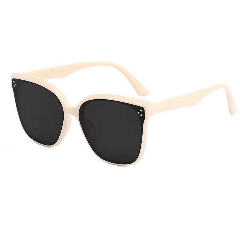 

2021 New Flat Top Rectangle Shades Men Women Black Oversize Sunglasses