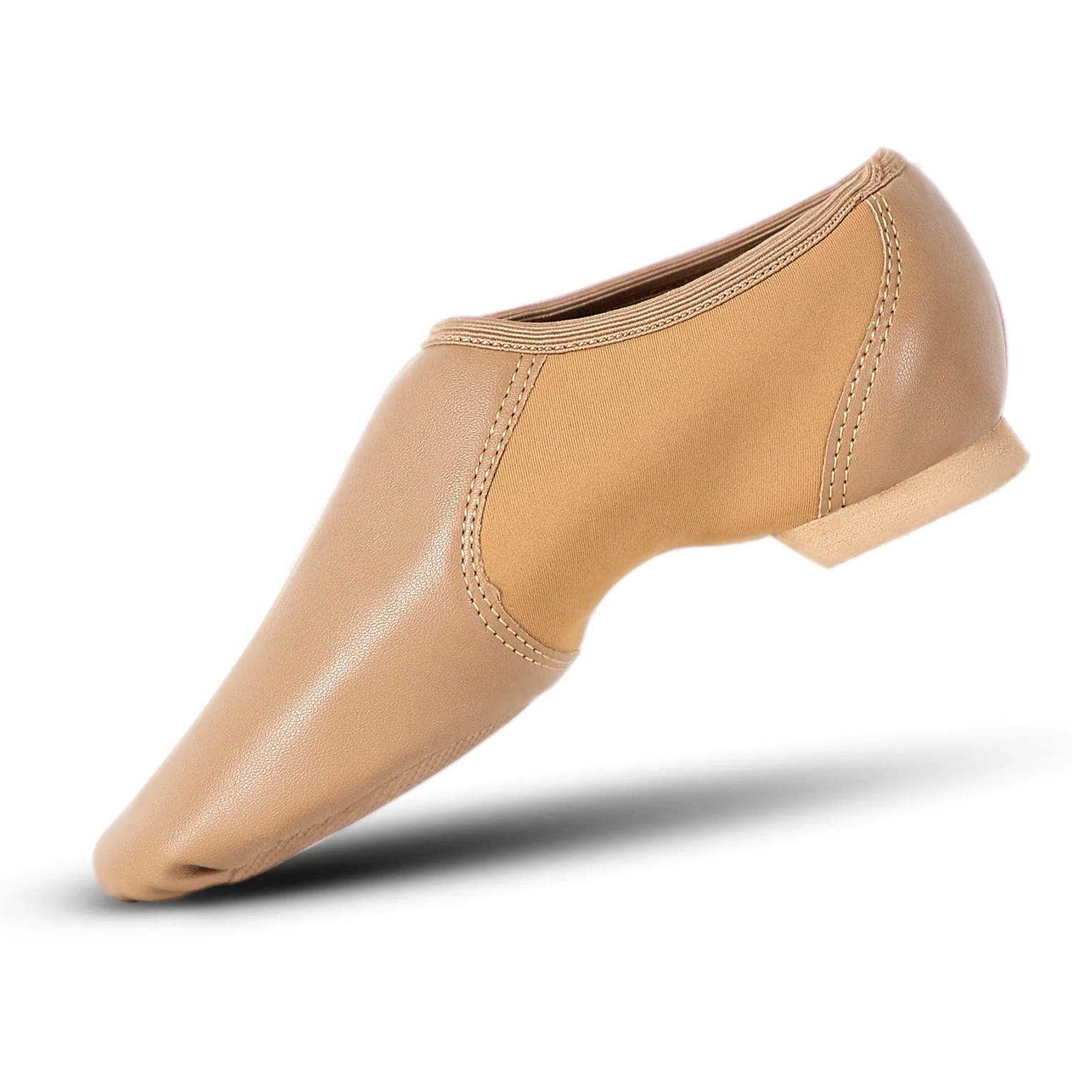 

EU and US in Stock Jazz Dance Shoes For Men and Women with Circle Elastic Topline and Leather Upper for Wholesale