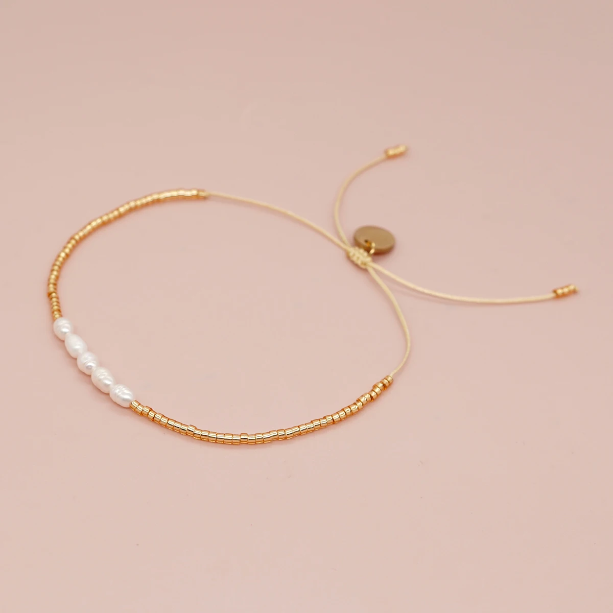 

Go2boho Gold Plated Miyuki Bead Freshwater Pearls Friendship Tiny Bracelets For Women Summer Fashion Jewelry Girls Kids Gift