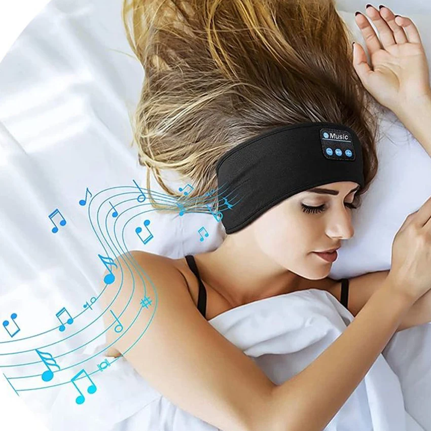 

Eye Cover Sleeping Aid Blindfold Head Wrap Mask With Hi-Res Audio Bassup Technology Headphones