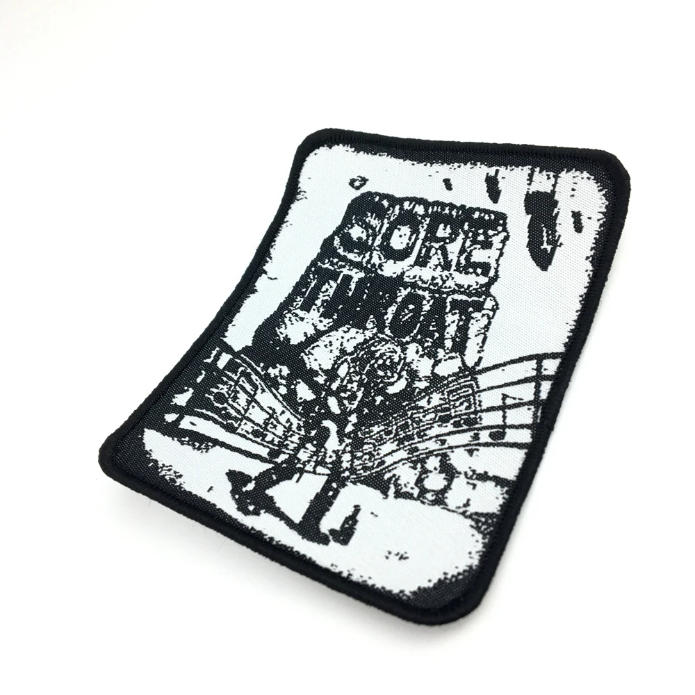 

Wholesale heat transfer custom laser woven embroidery patch for clothing bag