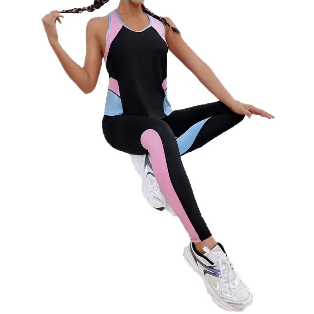 2-Piece Set Spandex Polyester抗菌瑜伽服套装