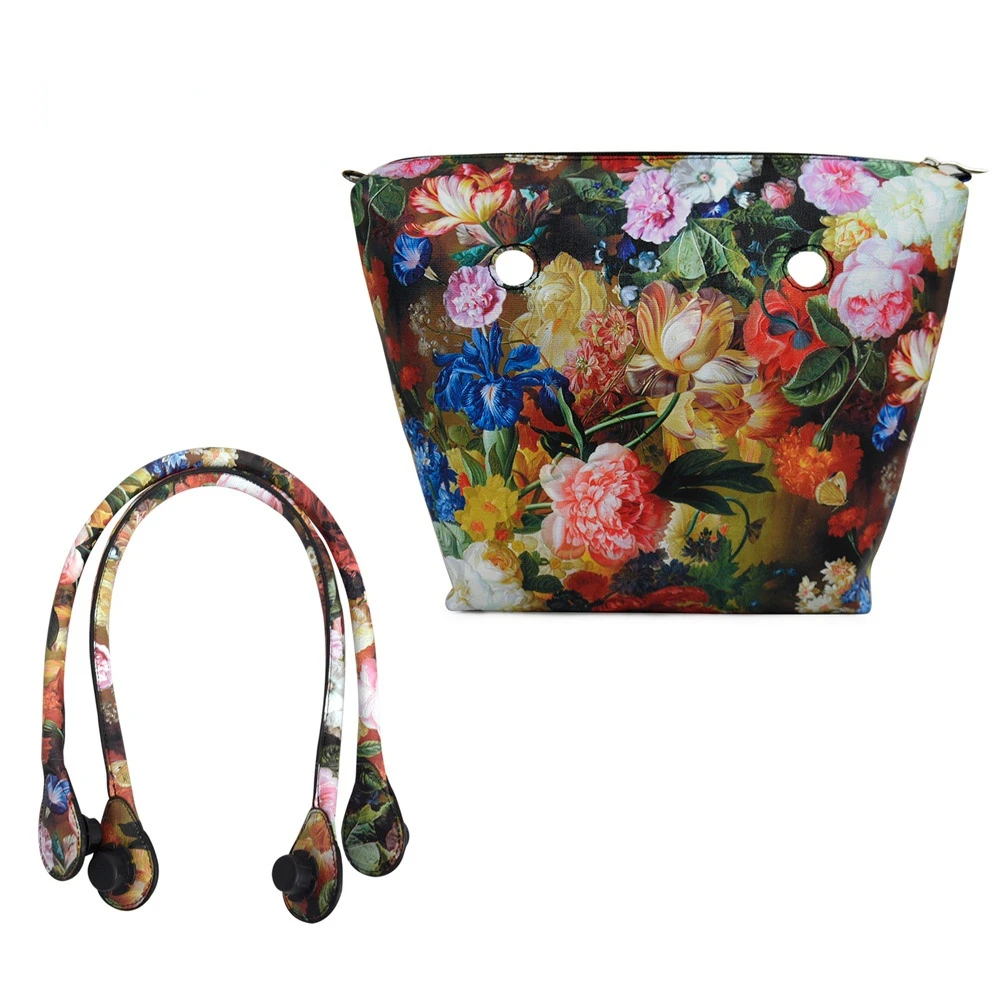 

Factory sale Waterproof PU Leather Floral obag Inner Insert Plus Handle for O bag Classic Mini