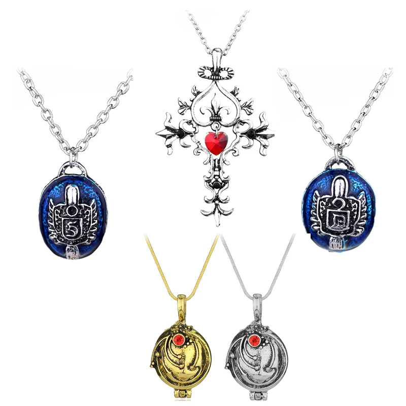 

Movie The Vampire Diaries Elena Gilbert Vervain Romantic Crystal Pendant Necklaces