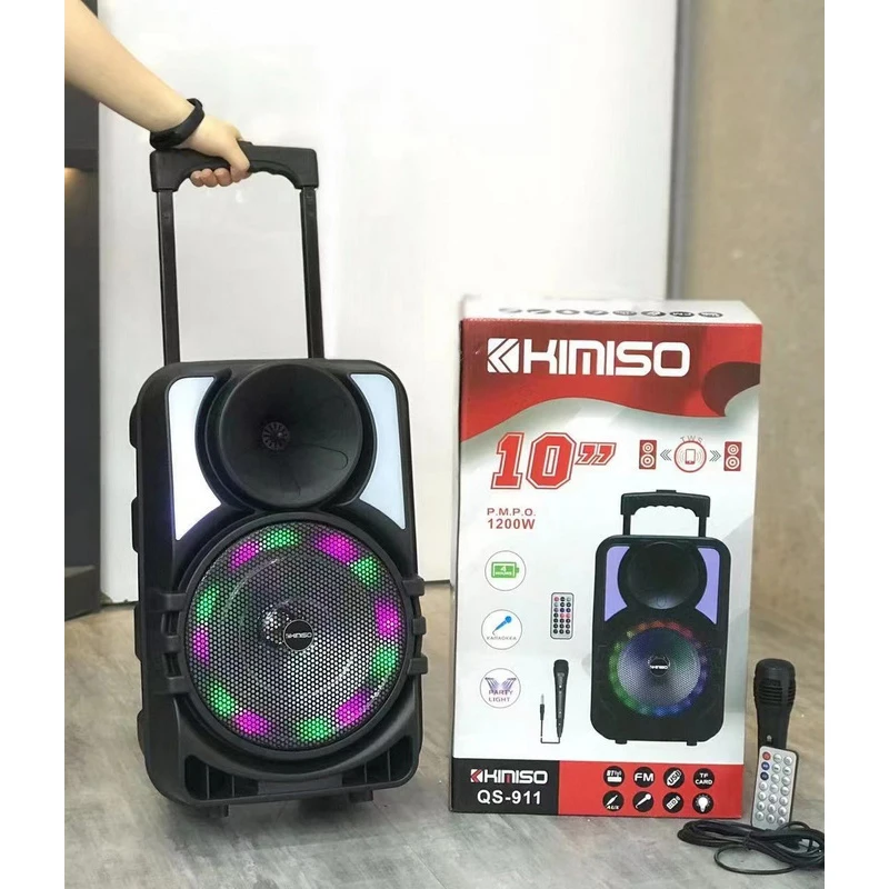 

QS-911 Latest Bass Speaker KIMISO 10 Inch Big TWS Rod Speaker With Microphone