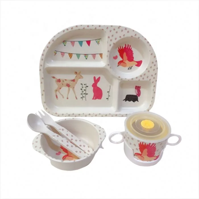 

eco cute bamboo kid baby dinnerware, Different decal printing paper