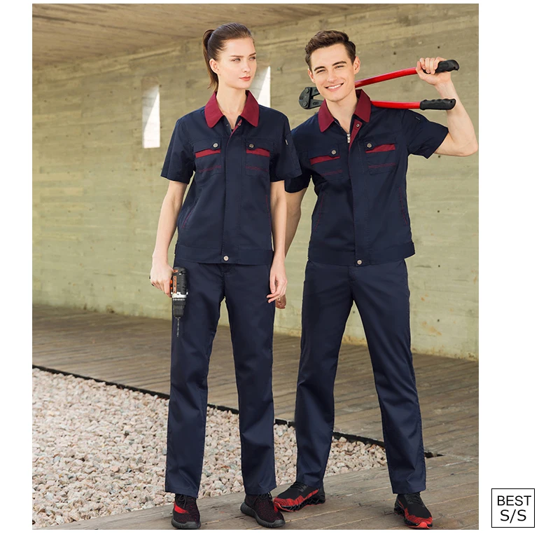 Custom Short Sleeve Summer Unisex Work Uniform Design For Worker - Buy
