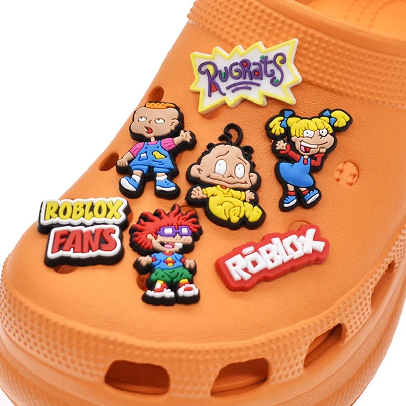 

Rugrats in Paris Soft PVC Cartoon Croc Shoe Charms shoe accessories, As pics