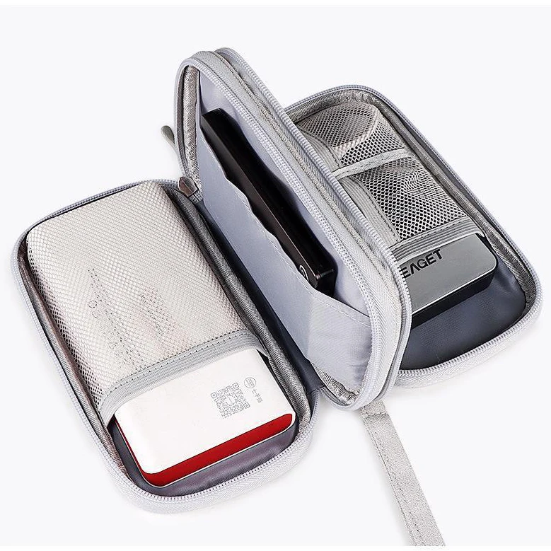 

Double Layers Portable Electronics Organizers Accessories Travel Storage Pouch Bag for MacBook Accessories Chargers Cable Bag