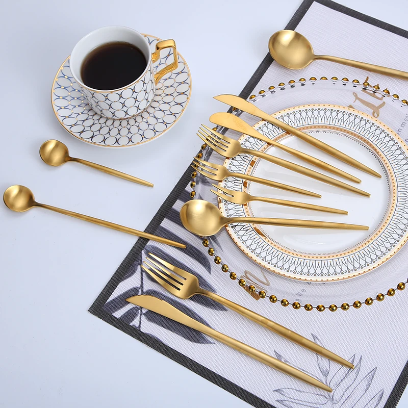 

Stainless Steel Edible gold cutlery for gala dinners hotel wedding