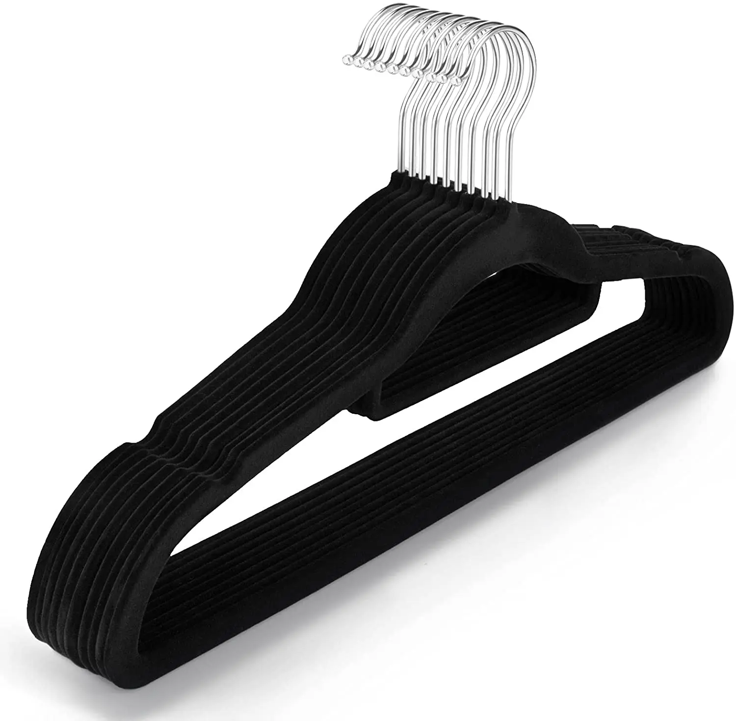 

Non Slip Velvet Clothes Hanger With Hook