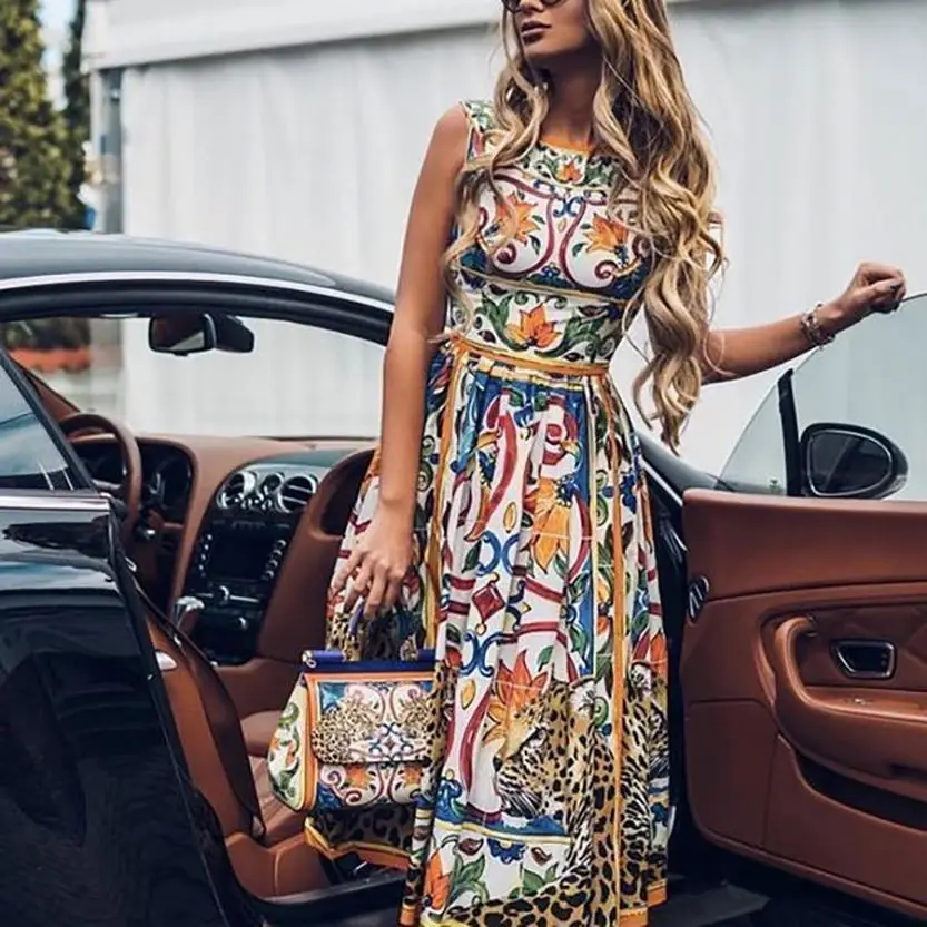 

2021New Arrival High Quality Women o neck sleeveless summer fashion ladies casual dresses
