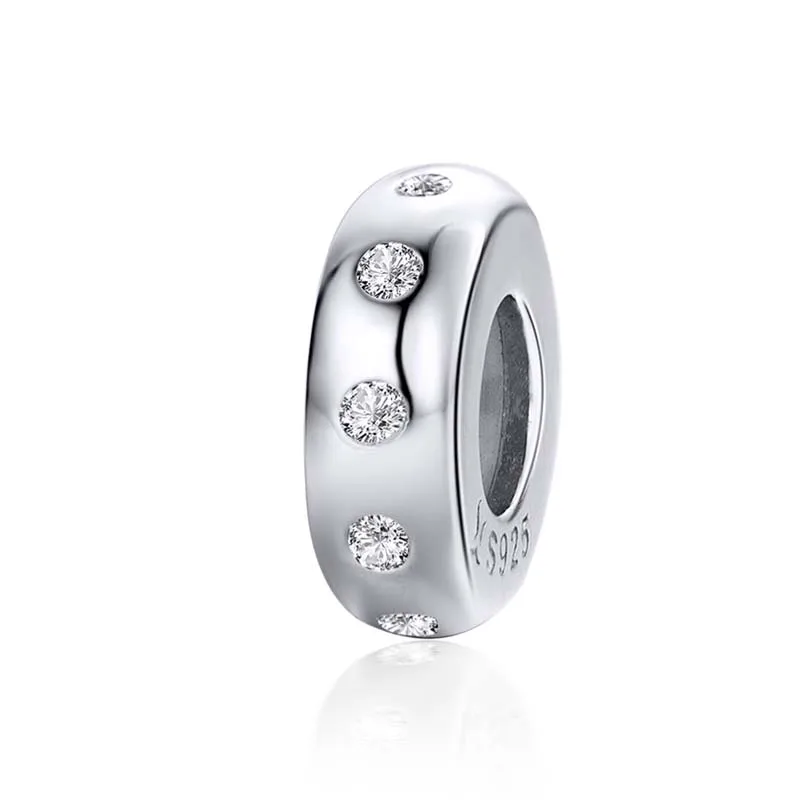

2021 Fashion Charms Zircon Round Necklace Charms 925 Sterling Silver Jewelry Charms Pendants Jewelry