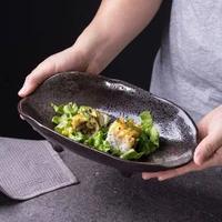 

Japanese ceramic plate black