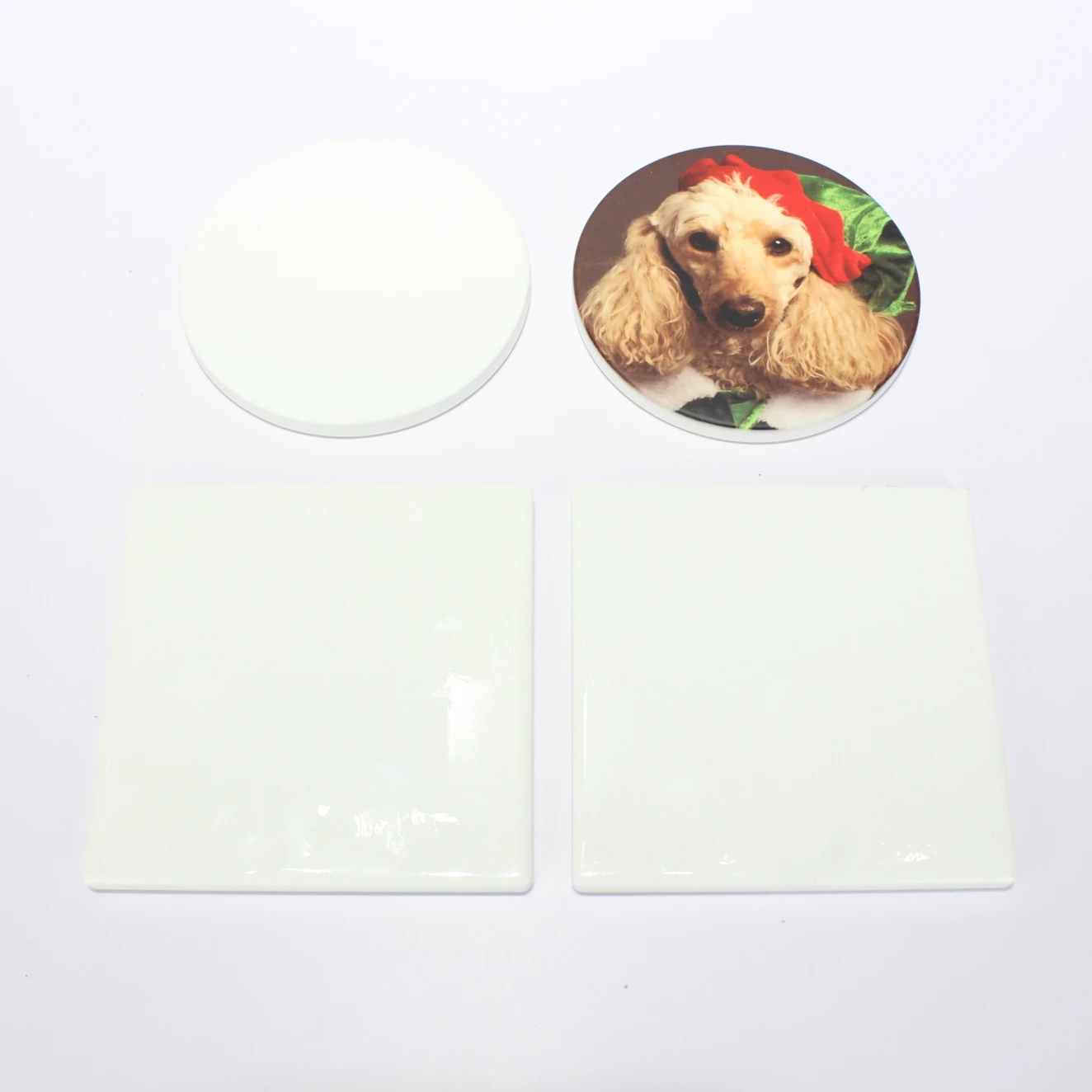 

Sublimation cup coaster personalised cup mat heating cup mat, White