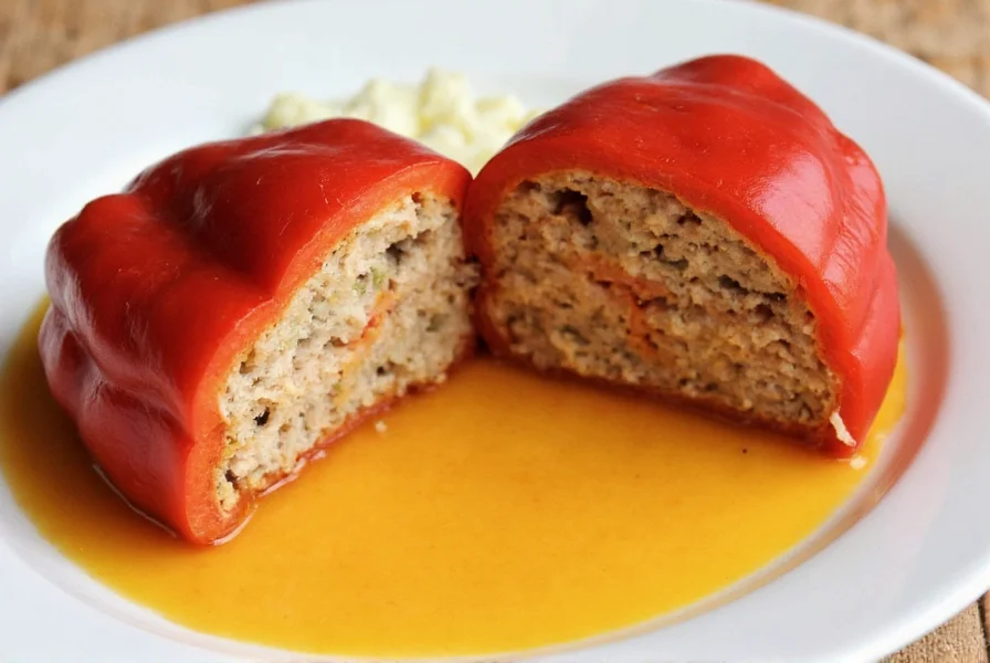 Healthy Stuffed Red Peppers with Ground Turkey Recipe