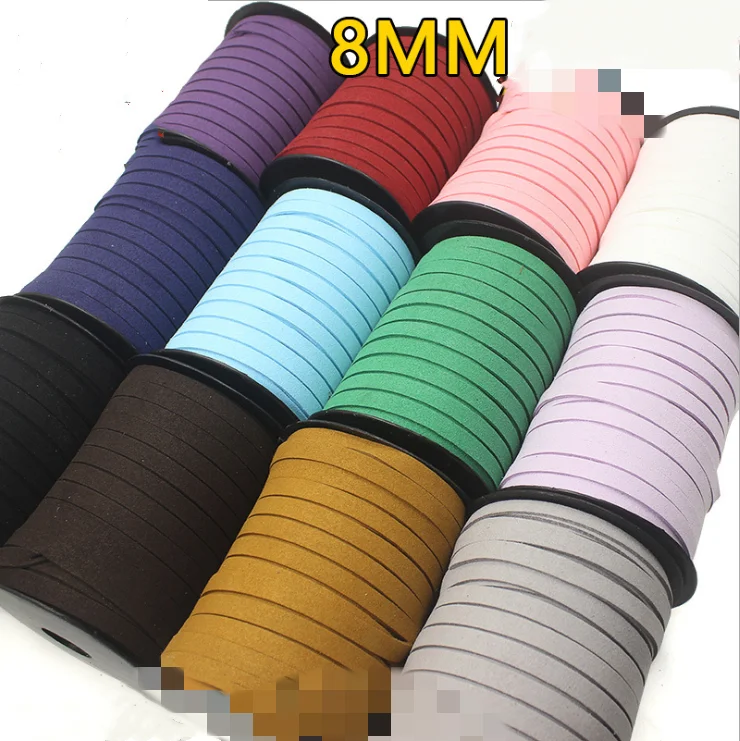 

8mm Good style Korea Faux Suede Fabric Leather Cord String Rope,Premium Cashmere Suede,Necklace and Bracelet Cord, As picture